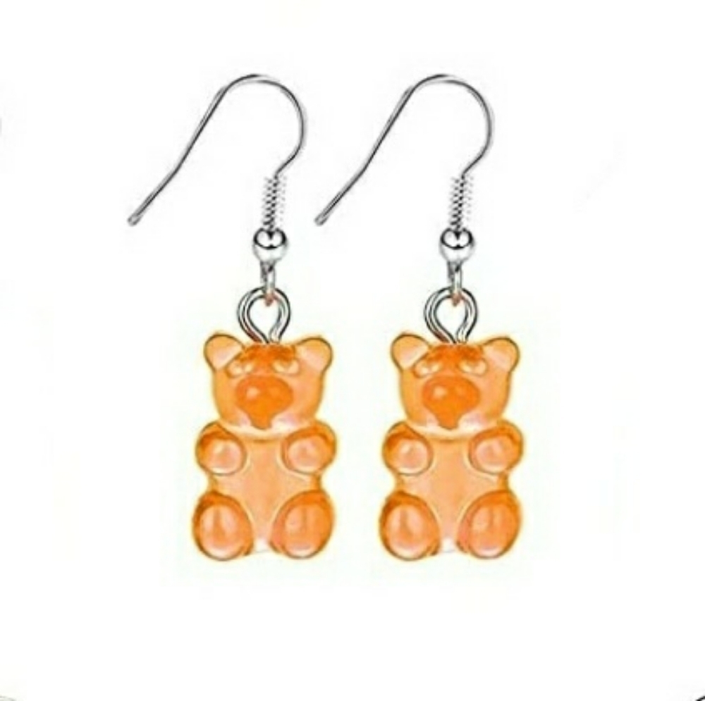 ✨3/$15✨ Women's/Kids Gummy Bear Dangle Earrings In Orange